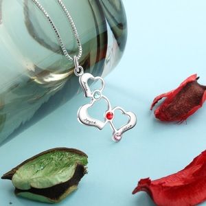 Heart Hollow Design Personalized Engrave Necklace